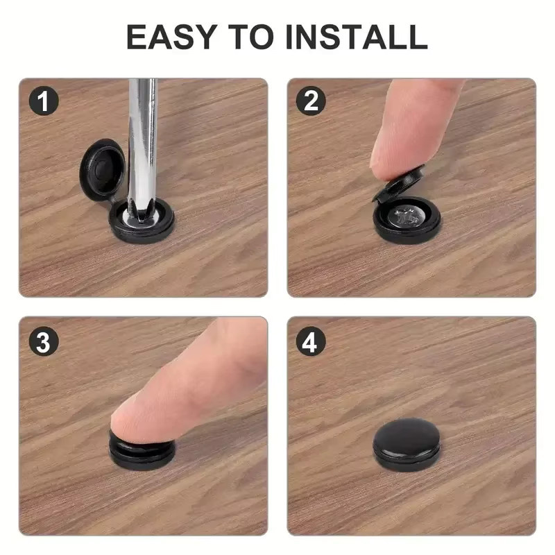 Dekorative Abdeckkappen für Kreuzschrauben und Muttern in Schwarz für Auto und Möbel - Bild 4