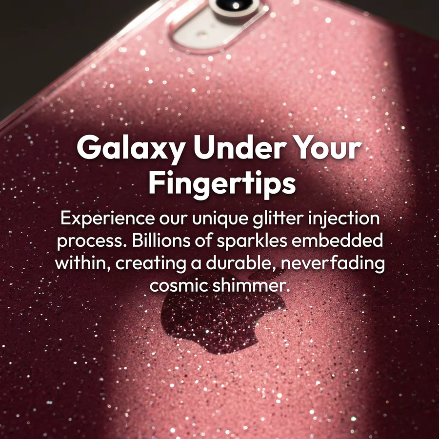 Glitzerhülle für Apple iPad 11. Generation 2025 und 10. Generation 2022 aus weichem TPU, kratzfeste ultra-klare Tablet-Schutzhülle in Transparent, Blau oder Pink - Bild 3