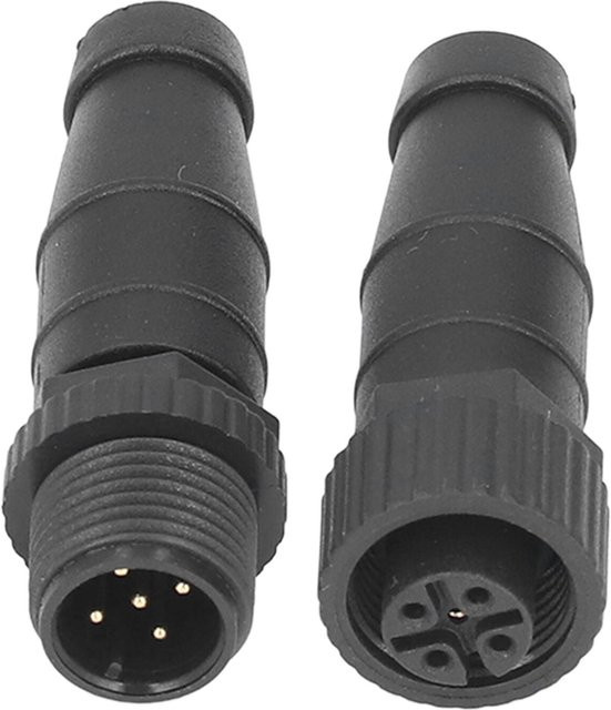 Igeteck 2 Stück NMEA 2000 Abschlusswiderstände mit Stecker und Buchse in Schwarz aus ABS, öl- und hitzebeständig - Bild 1