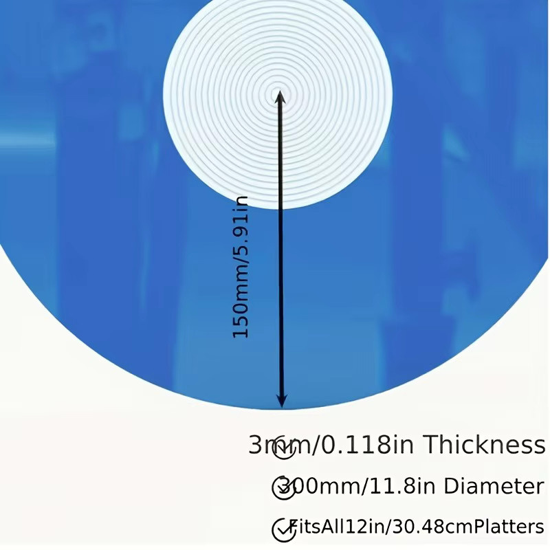 Antistatisches Acryl-Slipmat für 12 Zoll Plattenspieler in Multicolor mit Farbverlauf für LP-Vinyl und HIFI-Systeme - Bild 2