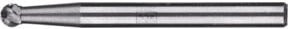 PFERD Hartmetall Hochleistungsfrässtift ALLROUND Kugel KUD silber Ø 0,3 x 2 mm, Schaft-Ø 3 mm, universal grob - Bild 1