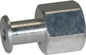 Riegler Anschlussnippel für Balgsauger rund, Farbe: Silber, G1/4, Durchmesser: 32-52 mm - Bild 1