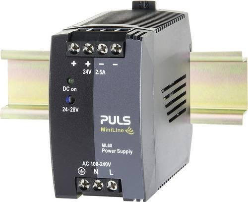 PULS ML60.241 Hutschienen-Netzteil DIN-Rail 24 V/DC 2.5A 60W Schwarz - Bild 1