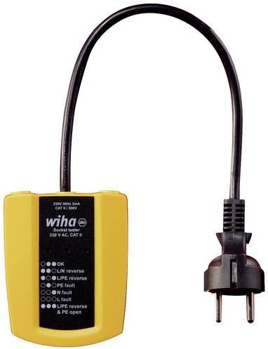 Wiha Steckdosentester 230 V AC CAT II in Gelb-Schwarz - Bild 2