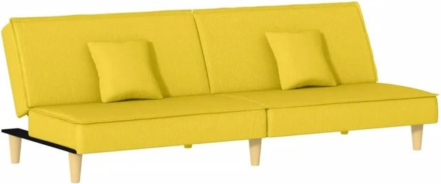 vidaXL Schlafsofa Click-Clack in Gelb mit Stoffbezug und Holzrahmen, B/T/H: 200 x 89 x 70 cm - Bild 1