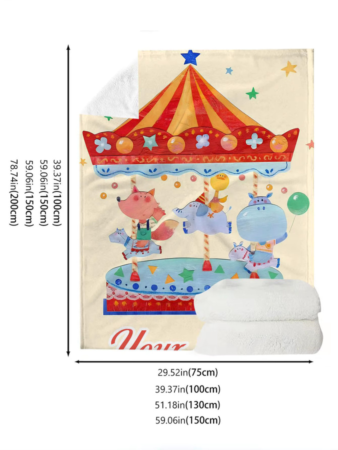 SRH Personalisierte Kuscheldecke mit eigenem Foto in Multicolour - Bild 3