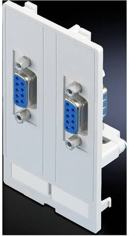 Rittal Schnittstellenklappe SUB-D 9 aus Druckguss in Graphitgrau RAL 7024 - Bild 1