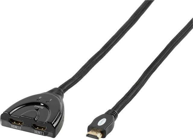 Vivanco Automatischer HDMI 2 zu 1 Umschalter Schwarz 47078 - Bild 1