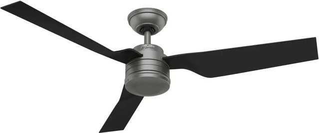 HUNTER FANS Outdoor Deckenventilator Cabo Frio Silber Durchmesser: 132 cm mit Wandschalter - Bild 1