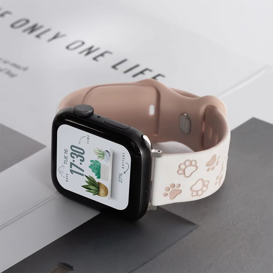 FancyWrist Uhrenarmband Silikon, Katzenpfoten, Zweifarbig - Bild 2