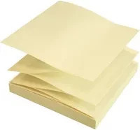 Info Haftnotizen Z-Notes Nature in Gelb mit Z-Faltung aus Recyclingpapier, B: 7,5 cm, H: 7,5 cm, 12 Blöcke à 100 Blatt - Bild 1