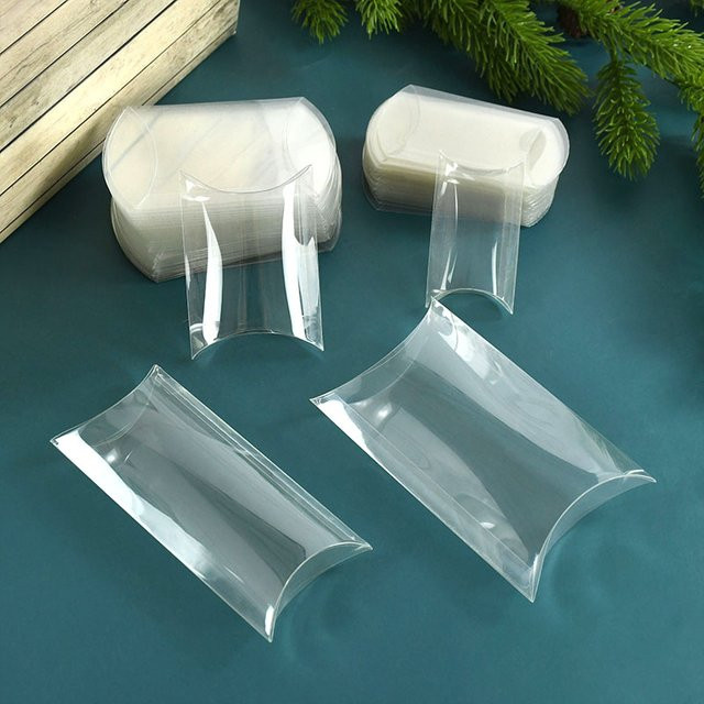 10 Stück ZQCXLD Kissen Form Geschenkboxen aus transparentem PVC für Hochzeiten, Geburtstage und Partys - Bild 1