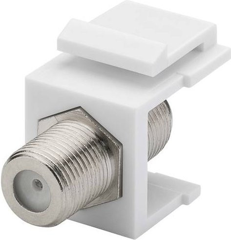 Goobay Keystone Modul SAT / F F-Einbaumodul in Weiß - Bild 1