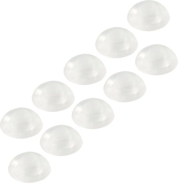 vasalat Set Wand-Türstopper selbstklebend, transparent, 10 Stück, Durchmesser: 32 mm, Höhe: 12 mm - Bild 1