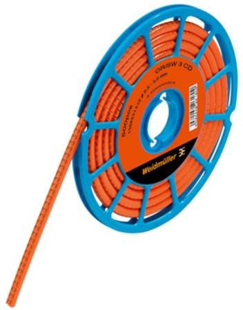 Weidmüller Kennzeichnungsring CLI C 1-3 OR/SW 3 CD in Orange mit Aufdruck 3 für Außendurchmesser 2,5 bis 5 mm - Bild 1