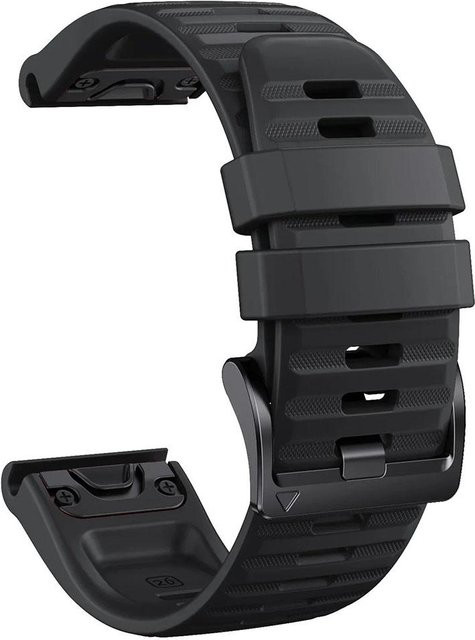 Uhrenarmband Silikon, 22mm, Schwarz, Unisex - Bild 1