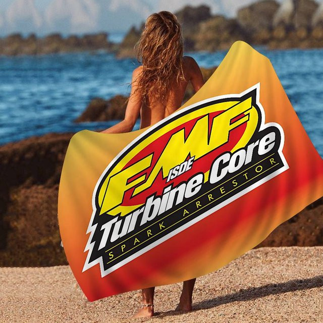 Fmf Racing Logo Mikrofaser Strandtuch, schnelltrocknendes und weiches Sporttuch für Yoga, Schwimmen und Laufen, B/H: 30 x 60 cm - Bild 1