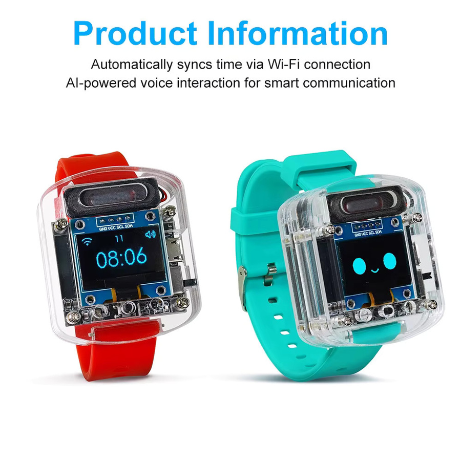 Xiaozhi AI Electronic Voice Watch Kit ESP32 S3 N16R8 Entwicklungsboard mit OLED-Bildschirm und KI-Sprachsteuerung in Rot - Bild 4