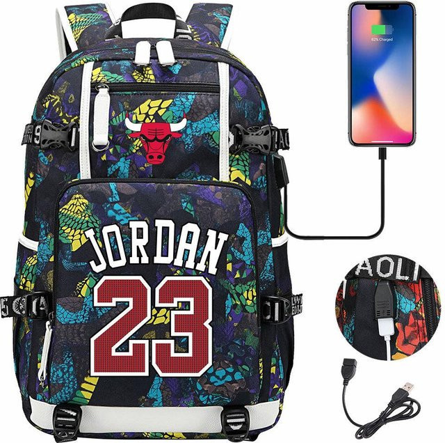 3-teiliges Schulrucksack-Set für Schüler aus Oxford-Stoff in Multicolour, B/T/H: 47 x 30 x 15 cm - Bild 1
