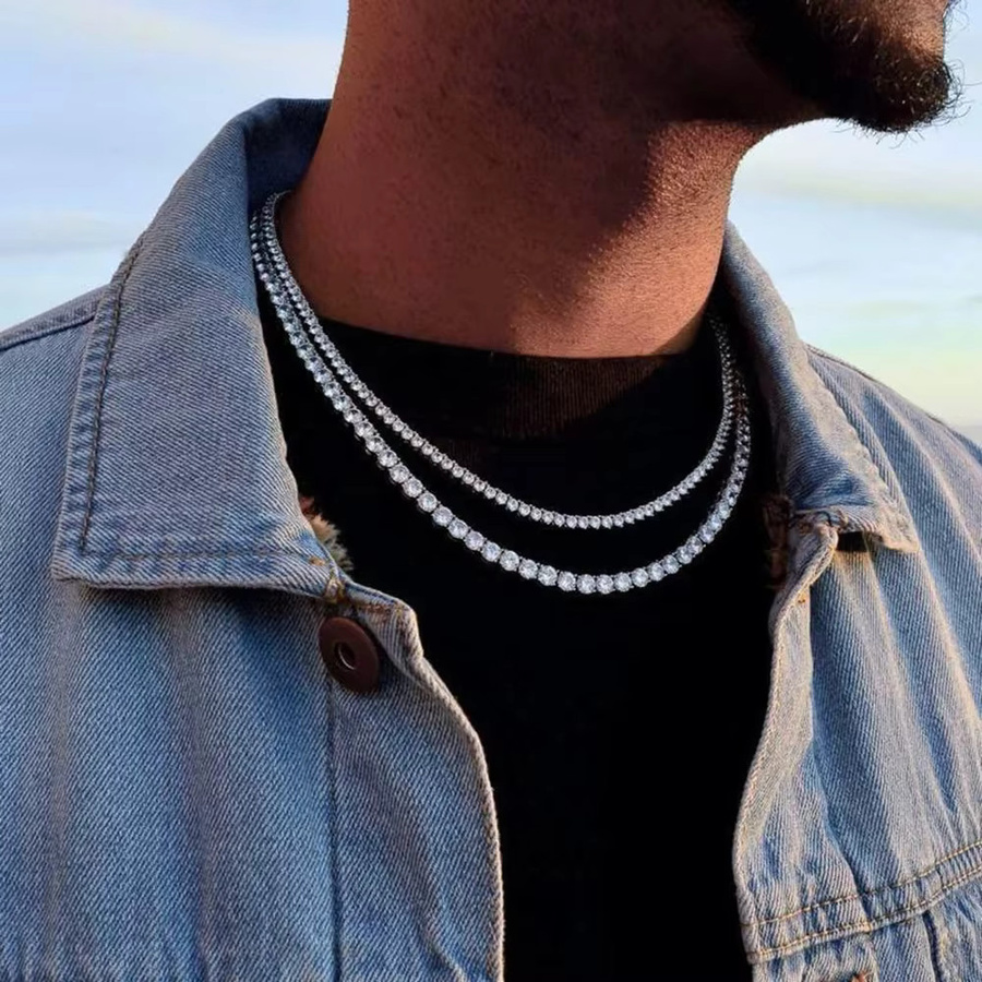 Uwin Tenniskette, 4 mm, Silber, Zirkonia, Unisex - Bild 2