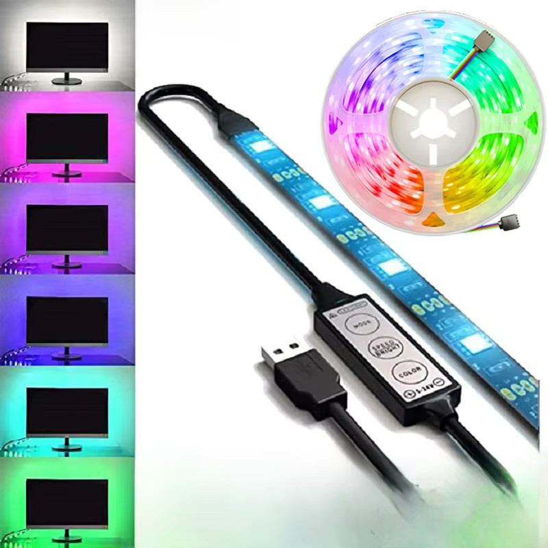 FRST RGB LED-Streifen mit Infrarot-Fernbedienung und USB-Anschluss für TV-Hintergrundbeleuchtung und Schlafzimmer-Dekoration, Multicolour SMD5050 - Bild 4