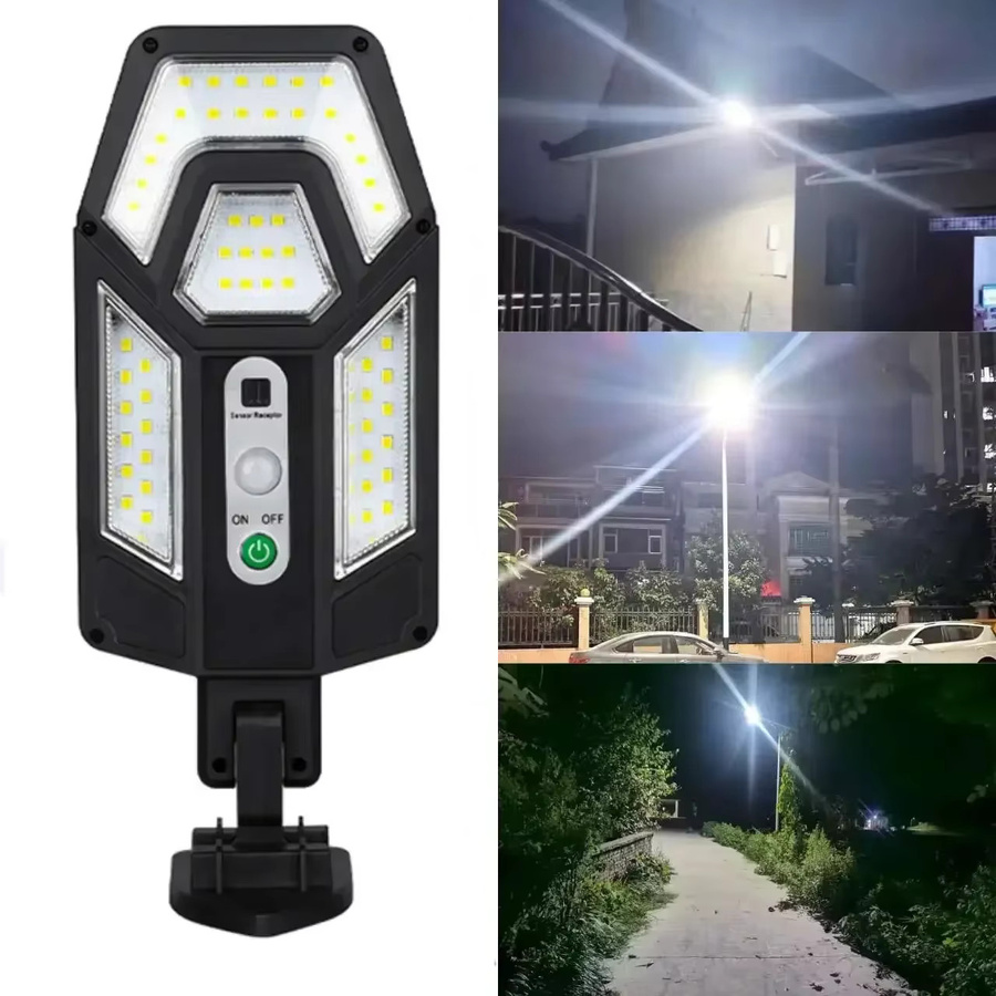 BALDR Solarlampe mit 55 LED Außen-Wandleuchte mit Bewegungssensor und Fernbedienung, Schwarz - Bild 5