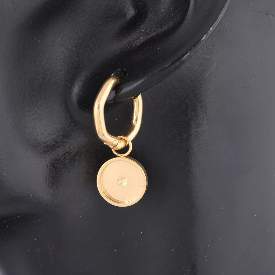 onwear Leverback Ohrring Verschluss, Edelstahl vergoldet, 10 mm - Bild 3