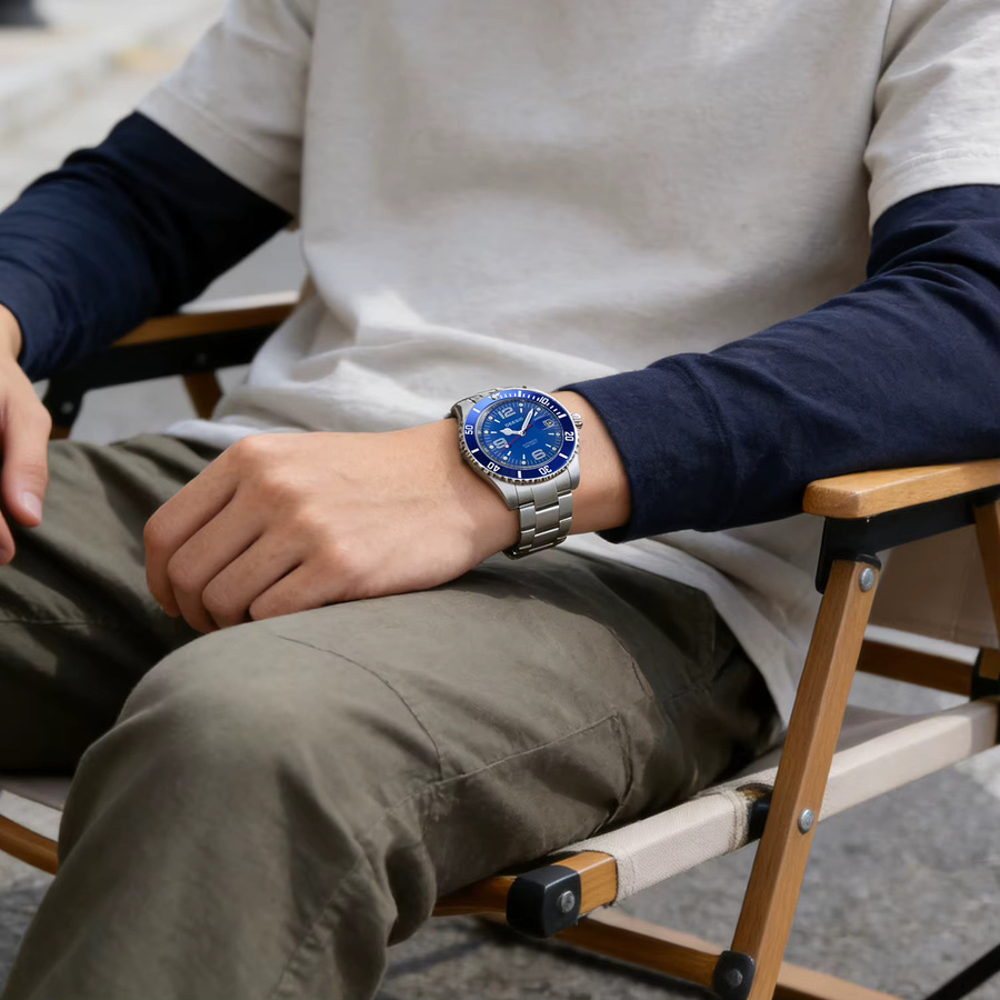 Deesio Armbanduhr, Automatik, Edelstahl, Blau, Herren - Bild 5
