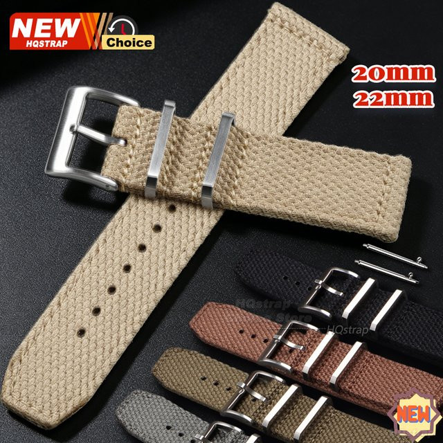 HQstrap Uhrenarmband Nylon-Baumwolle, Textil/NATO, Bunt, Unisex, 20 mm, 22 mm - Bild 1