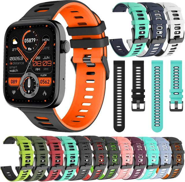 COLMI Uhrenarmband Silikon, zweifarbig, 20 22 mm, Unisex - Bild 1