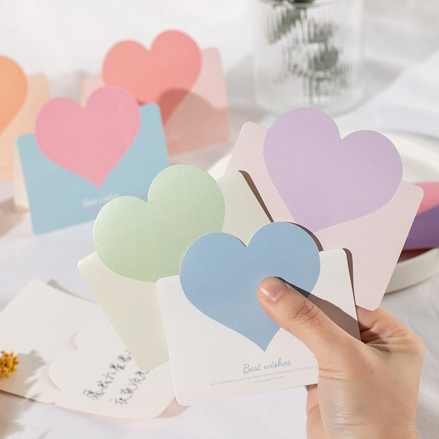 20 Stück ized Liebeskarten in Multicolour als leere Blanko-Karten für Hochzeiten, Valentinstag und Geburtstage zum individuellen Beschriften mit Name und Nachricht - Bild 1