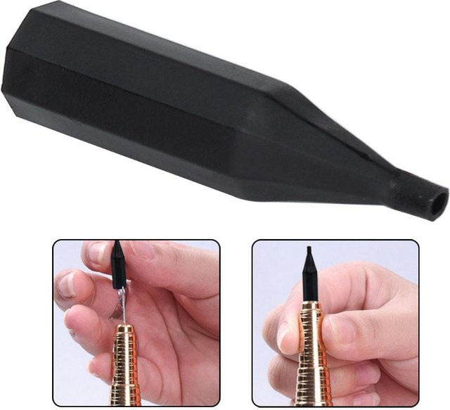 ZuiyouBeauty1 Einweg-Tattoo-Nadelkappen für Microblading, 50 Stück, Black - Bild 1