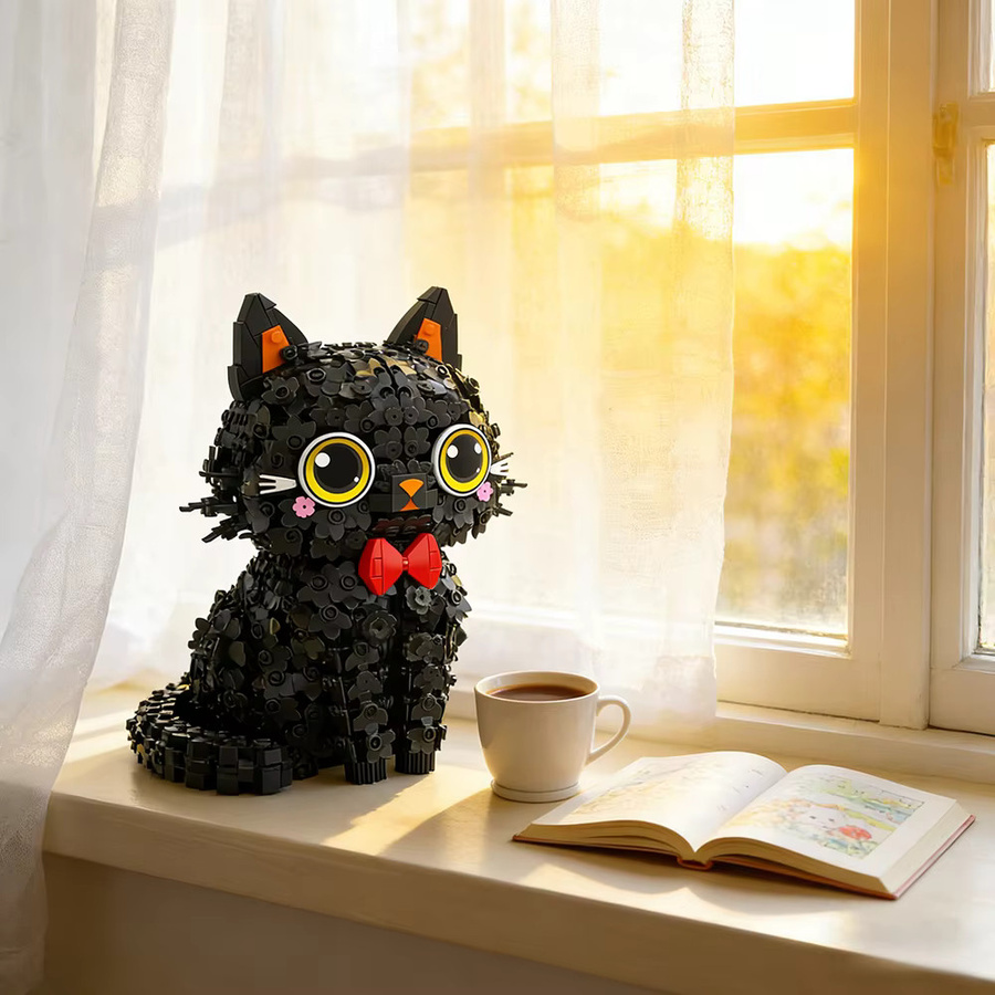 Doubuilt Blumen-Katzen-Modell, Mikro-Mini-Bausteine, Konstruktionsset - Bild 1