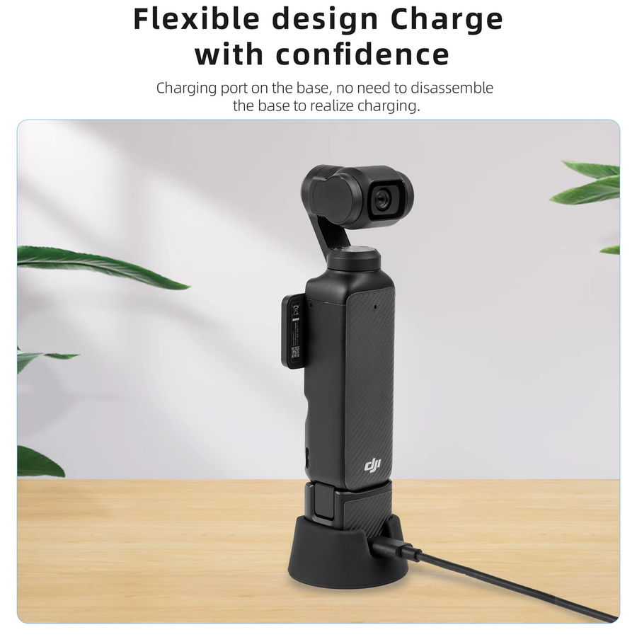 DJI Silikon-Fixierhalterung und rutschfeste Basisverlängerung für DJI OSMO Pocket 3/4 Handkamera in Schwarz - Bild 3