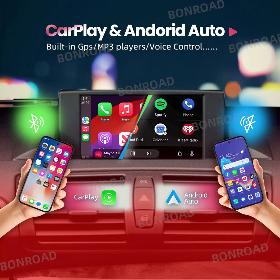 BONROAD Drahtloses CarPlay und Android Auto Interface Modul mit Bluetooth und GPS für BMW 1er E87 CCC CIC sowie Spiegel Link Adapter - Bild 3