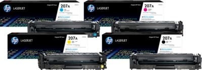 HP Original Toner 207A CMYK Mixpack für Color LaserJet Pro MFP M282nw und M283fdn/fdw, Schwarz, Cyan, Magenta, Gelb - Bild 1