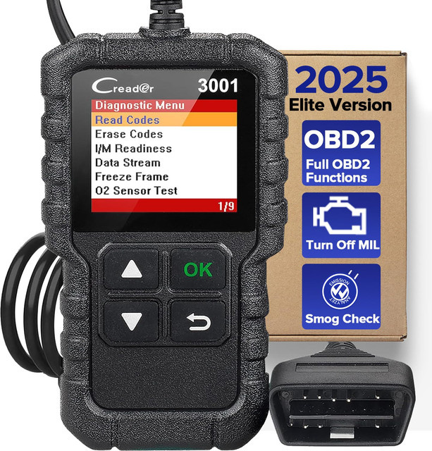 LAUNCH X431 CR3001 OBD2 Auto Diagnose Scanner in Schwarz mit Unterstützung für OBDII/EOBD und ELM327/KW850 - Bild 1