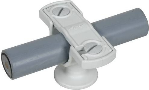 DEHN Leitungshalter 275220 LH ZS 20 H19 IGM8 GR PA in Grau und Schwarz aus Kunststoff zur Wandmontage - Bild 1