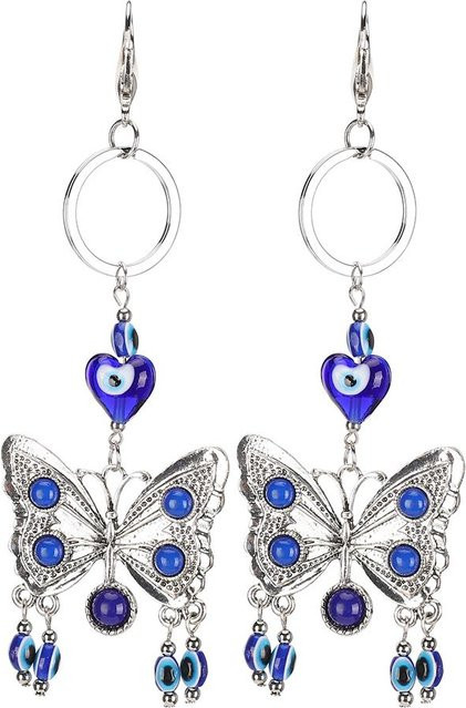 Wosawe Schlüsselanhänger Schmetterling, Blaues Auge, Legierung, Unisex - Bild 1