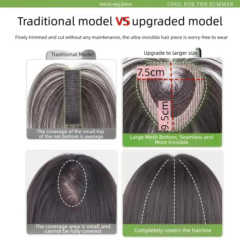 Anemone Echthaar-Toupet für Damen, nahtlos mit natürlicher Haarlinie - Bild 3
