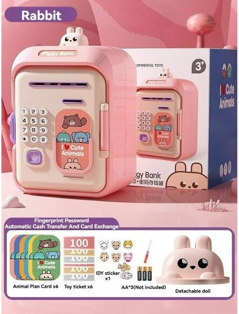 Elektronisches Sparschwein Kinderkasse mit Musik und Fingerabdruck, 3-6 Jahre - Bild 1
