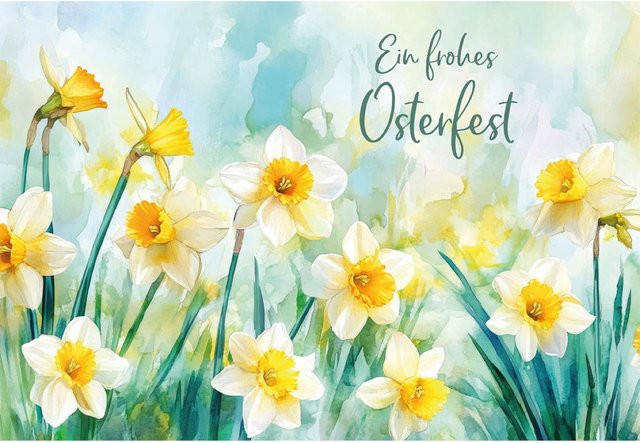 Glückwunschkarten für Erwachsene zum Osterfest von Butzon und Bercker, 6 Stück, Mehrfarbig - Bild 1