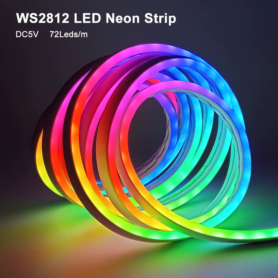 FUNZENXIN RGBIC Neon Flex LED Band, flexibles Silikon Gel Zeichen mit Bluetooth App-Steuerung und Fernbedienung, wasserdicht IP67, Multicolour - Bild 2