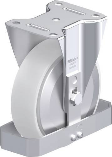 Blickle B-PO 175K-FA-FS Stahlblech-Bockrolle in Silber mit Kunststoffrad, Durchmesser: 175 mm, Tragfähigkeit: 400 kg - Bild 1