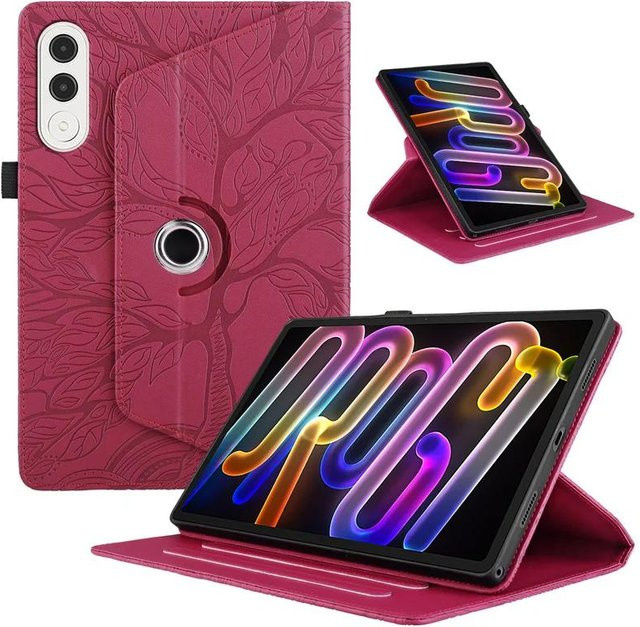 Lenovo Yoga Tab 11.1 Hülle mit 360 Grad Drehung und Klappständer in Rot - Bild 1