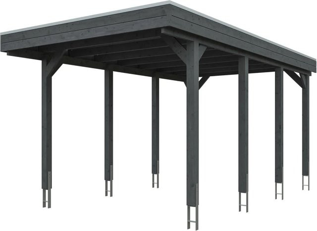 SKANHOLZ Carport Friesland aus Fichte mit Stahl-Dachplatten in Schiefergrau B: 320 cm, T: 555 cm - Bild 4