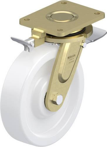 Blickle Lenkrolle mit Feststeller in Weiß, Rad-Durchmesser: 25 cm, Tragfähigkeit: 2000 kg - Bild 1