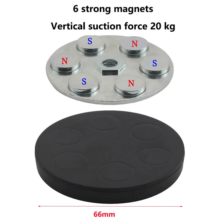 ERIKOLE Magnetische Smartphone Halterung in Schwarz für Gym und Stativ mit starken Magneten für iPhone, Samsung und Xiaomi - Bild 3