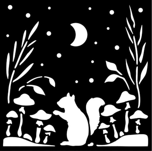 Schablone Herbarium Silvae Squirrel - Bild 1