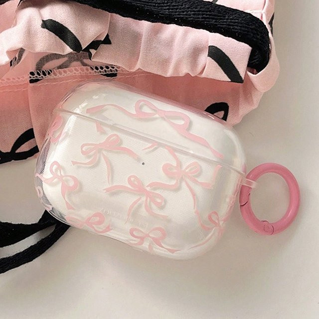 Rosa Schleifen Schutzhülle für Apple AirPods Pro 1, 2 und 3 sowie AirPods 1, 2, 3 und 4 - Bild 1